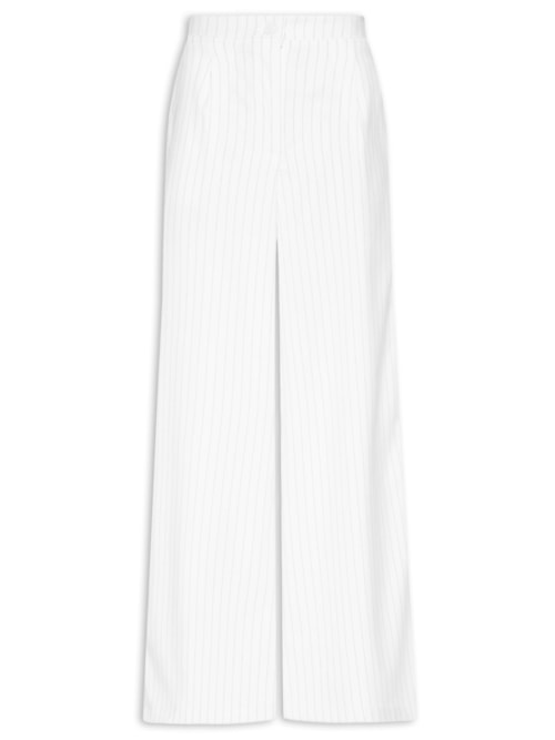Calça Feminina Alfaiataria Risca De Giz – Branco
