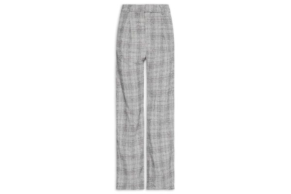 Calça Feminina Alfaiataria Xadrez - Preto