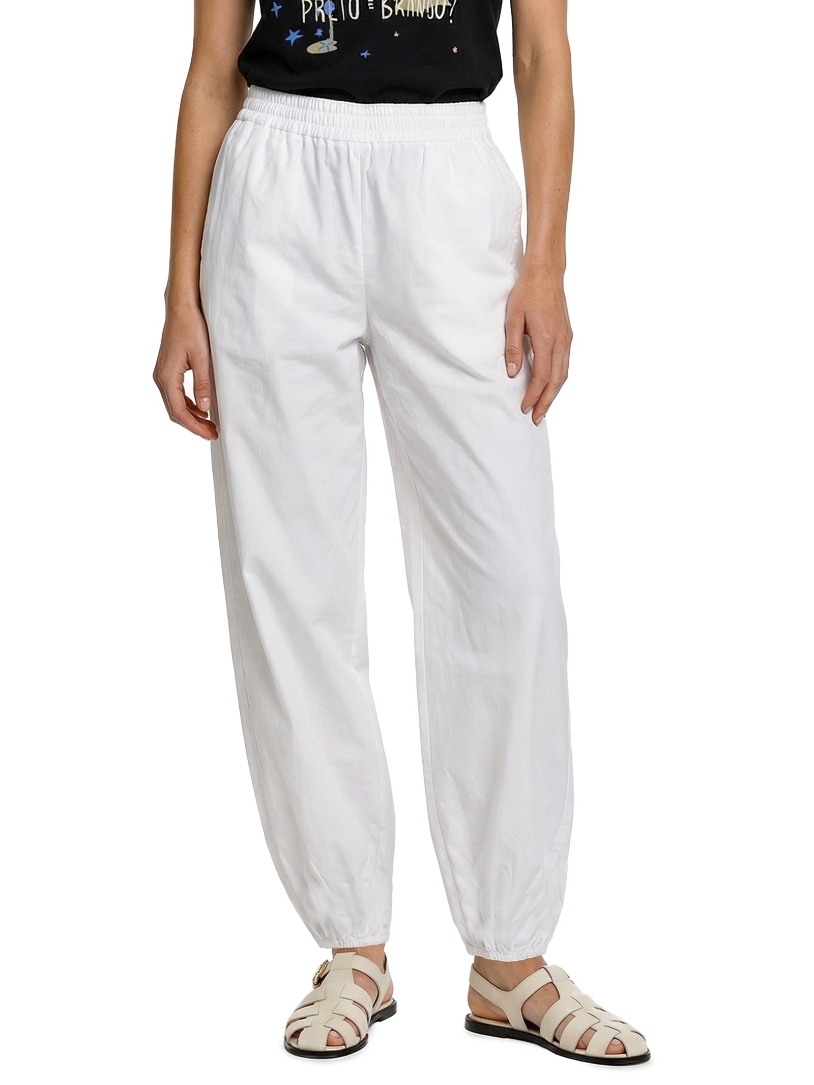 Calça Feminina Alg Ballon Branco Cantão