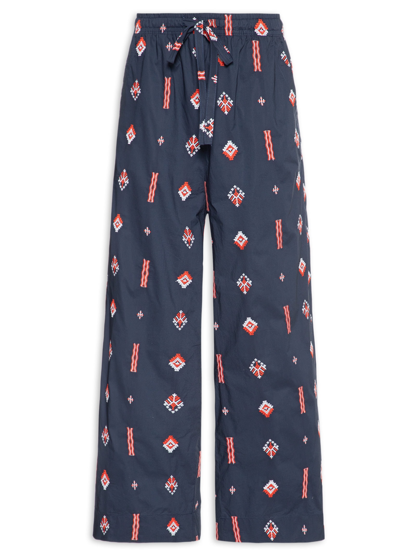 Calça Feminina Alg Bordado Marine – Azul Cantão