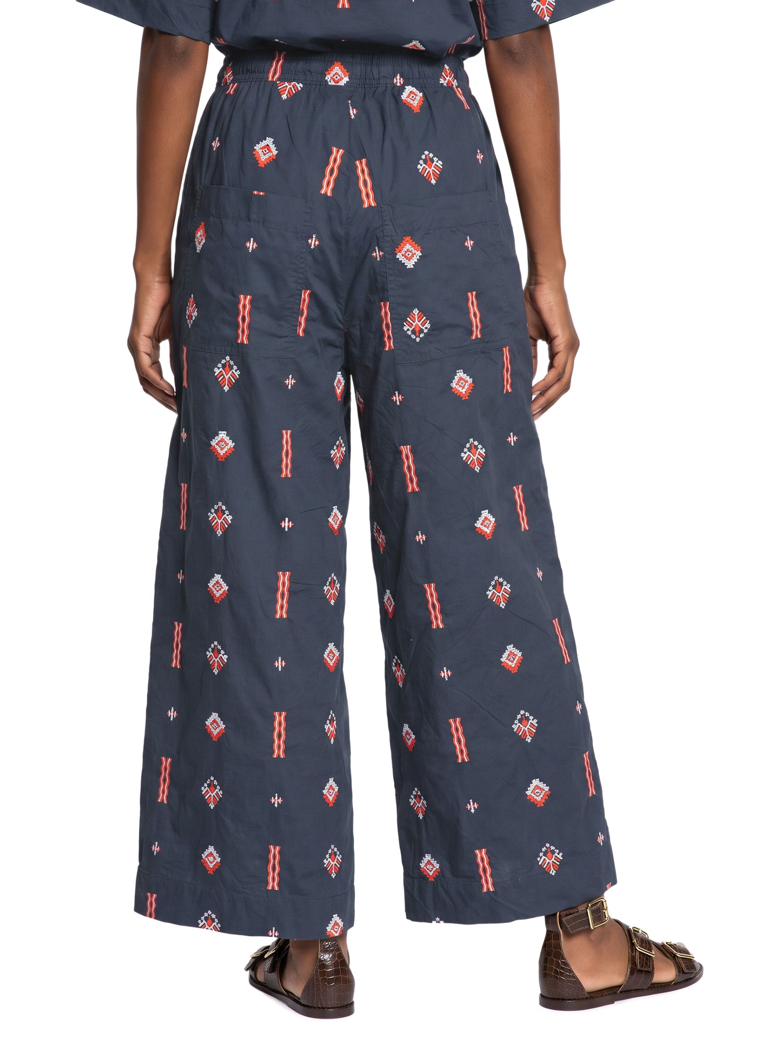 Calça Feminina Alg Bordado Marine – Azul Cantão