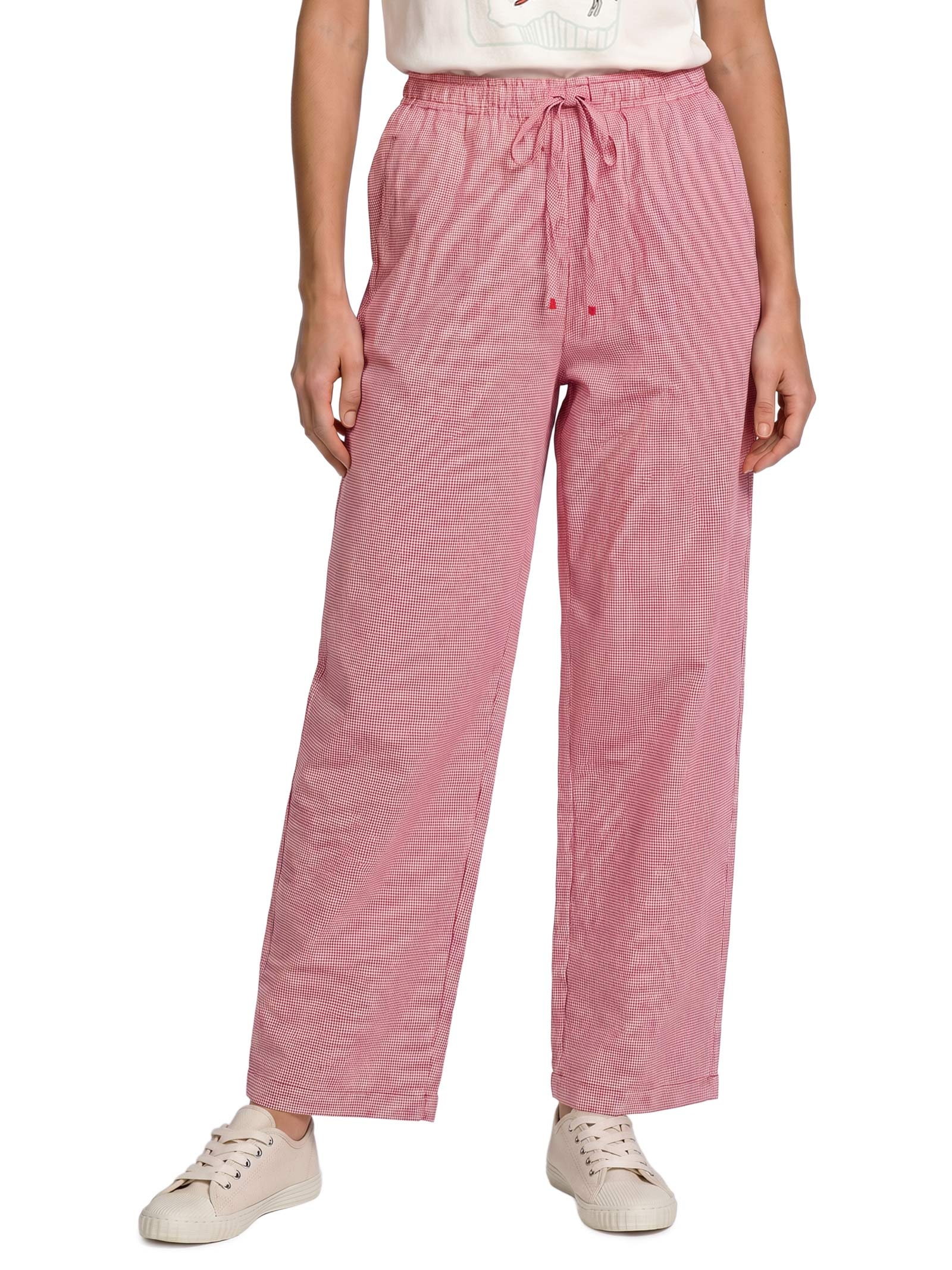 Calça Feminina Alg Vichy Vermelho Cantão