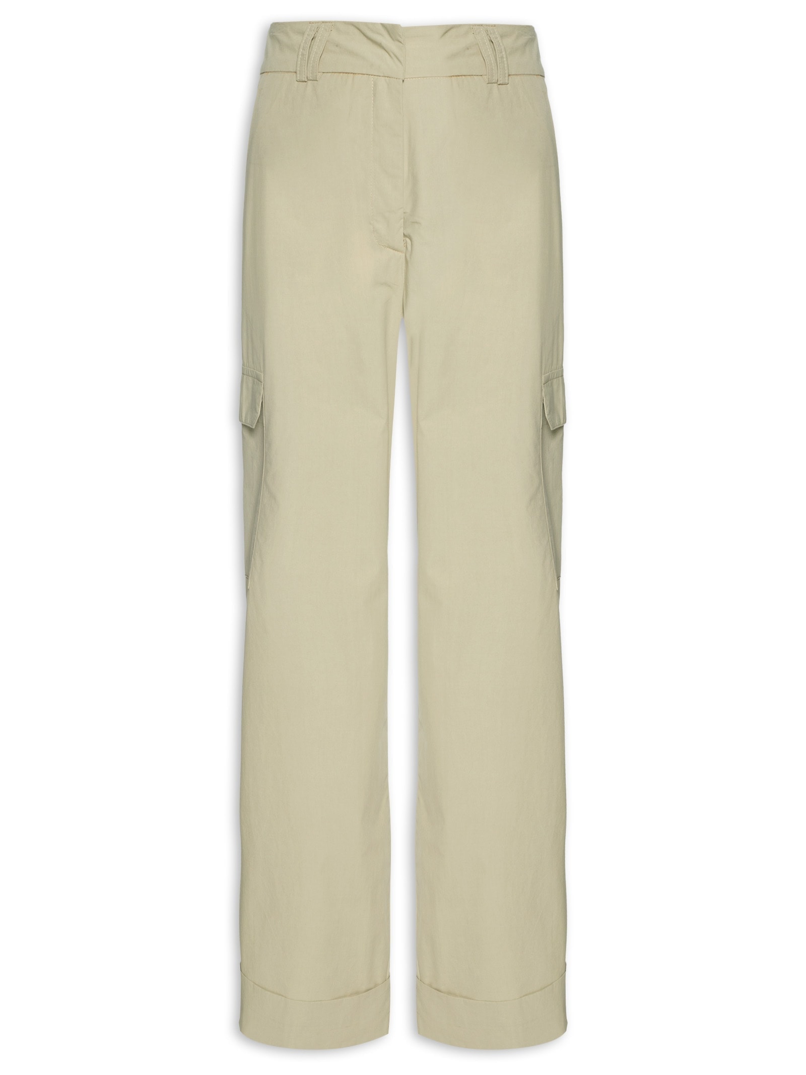 Calça Feminina Algodão Bolsos Laterais Verde Dress To