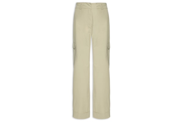 Calça Feminina Algodão Bolsos Laterais - Verde