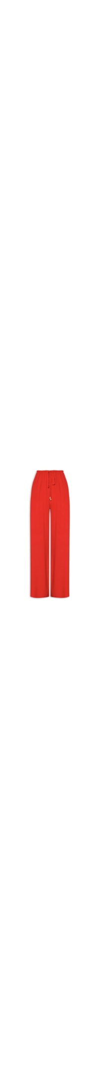 Calça Feminina Amarração Crepe - Vermelho