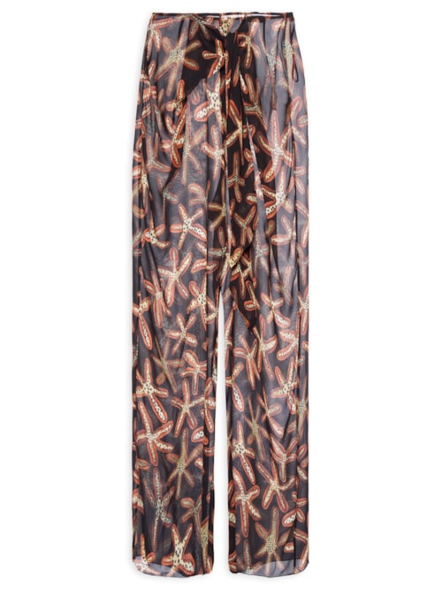 Calça Feminina Amarração Fig Aster Resort – Preto