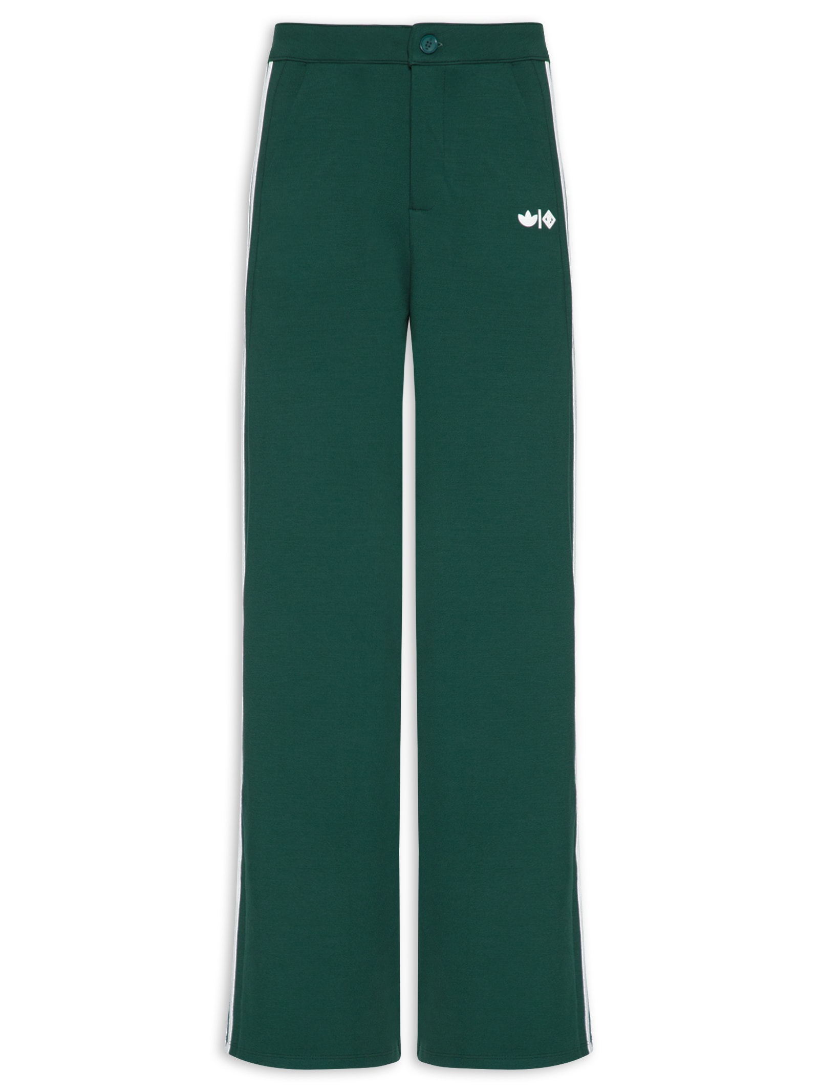 Calça Feminina Amarração Listras Verde Forum + Adidas