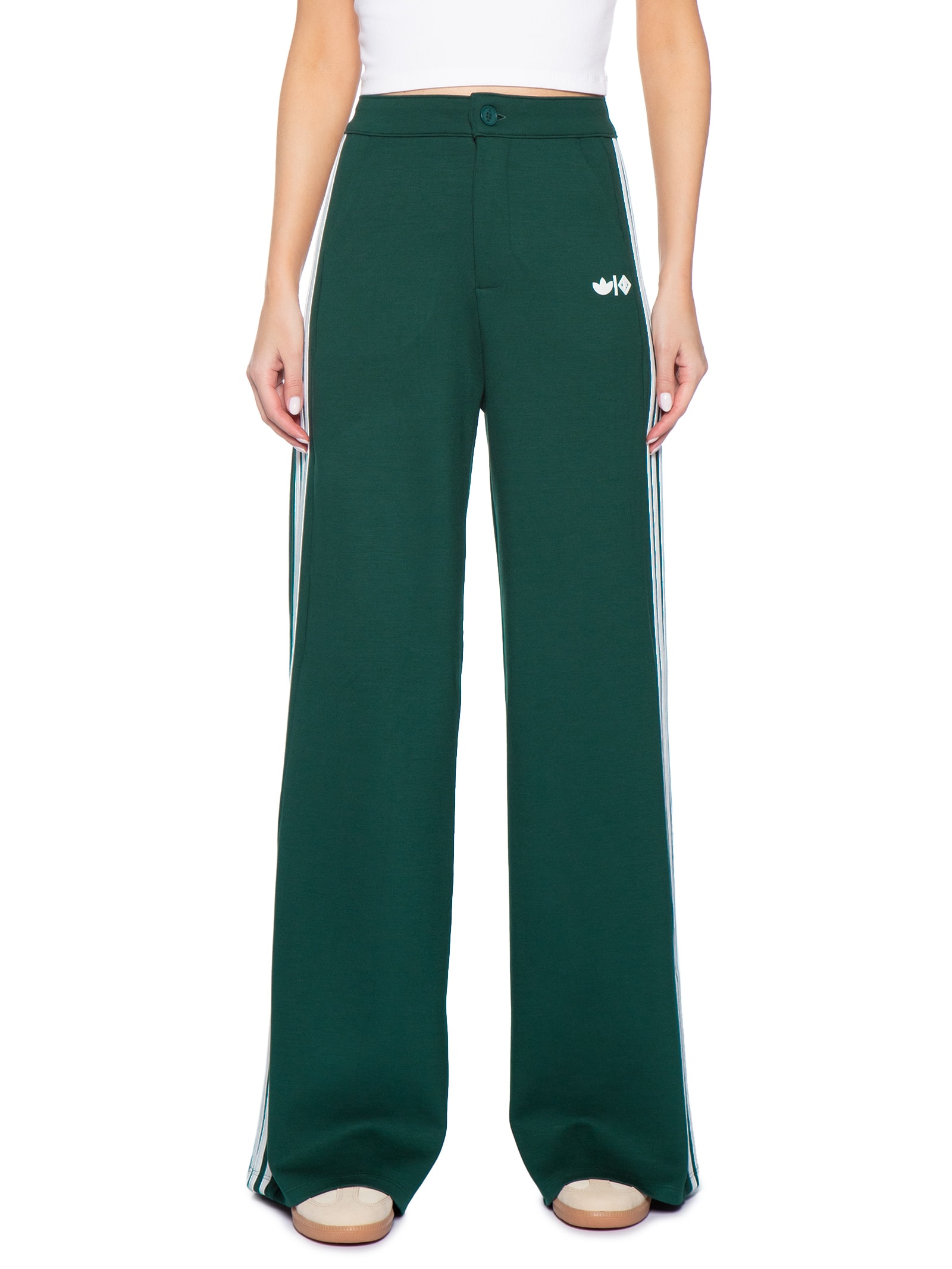 Calça Feminina Amarração Listras Verde Forum + Adidas