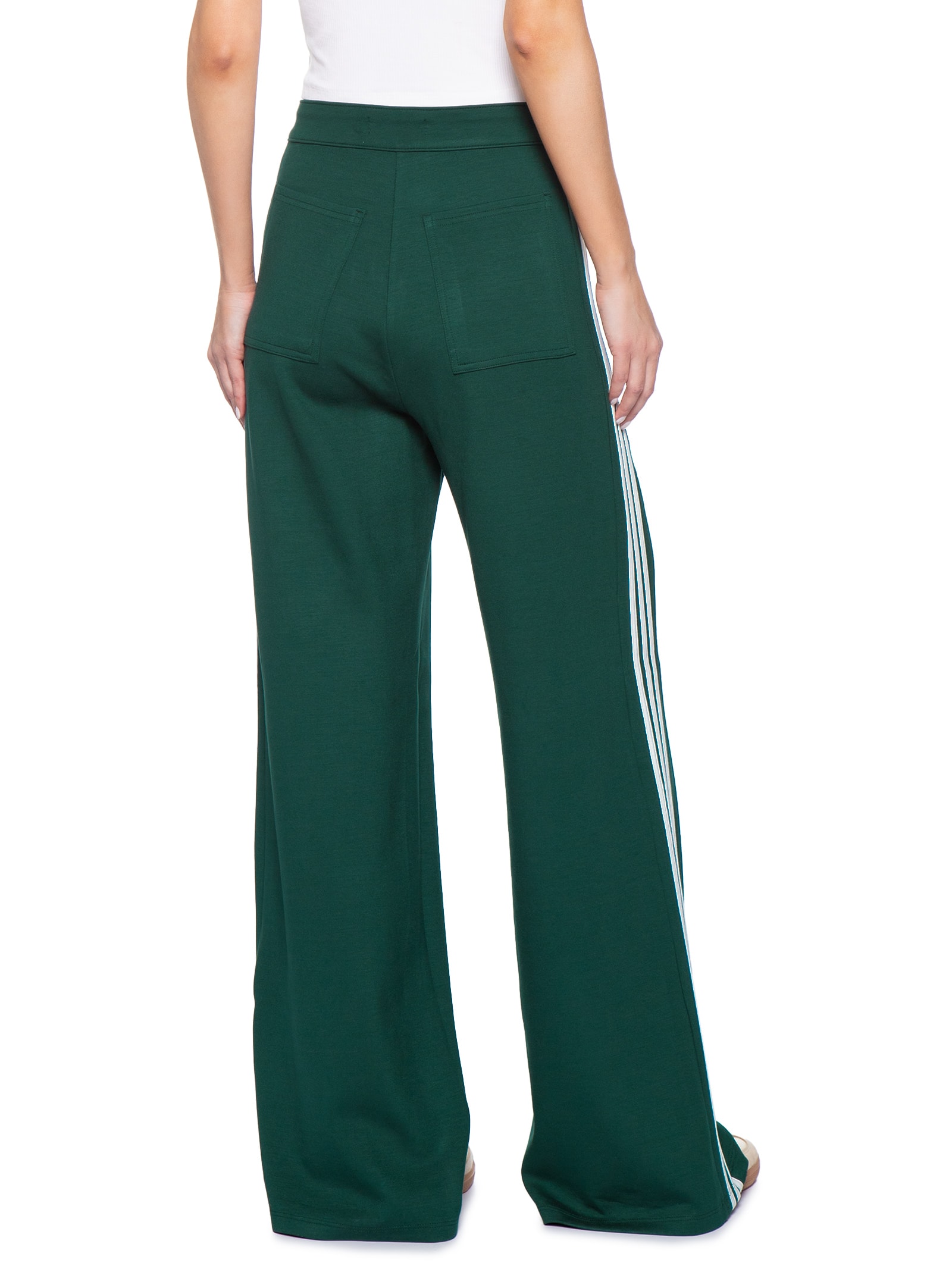 Calça Feminina Amarração Listras Verde Forum + Adidas