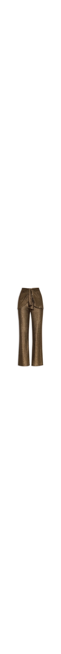 Calça Feminina Amarração Lurex - Dourado