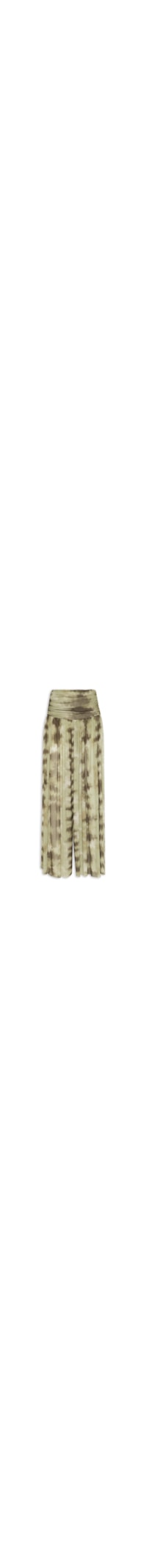 Calça Feminina Ampla com Pala Franzida – Verde