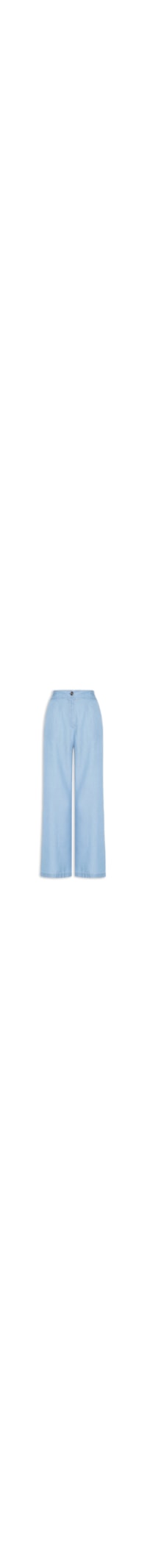 Calça Feminina Ampla Com Pregas - Azul