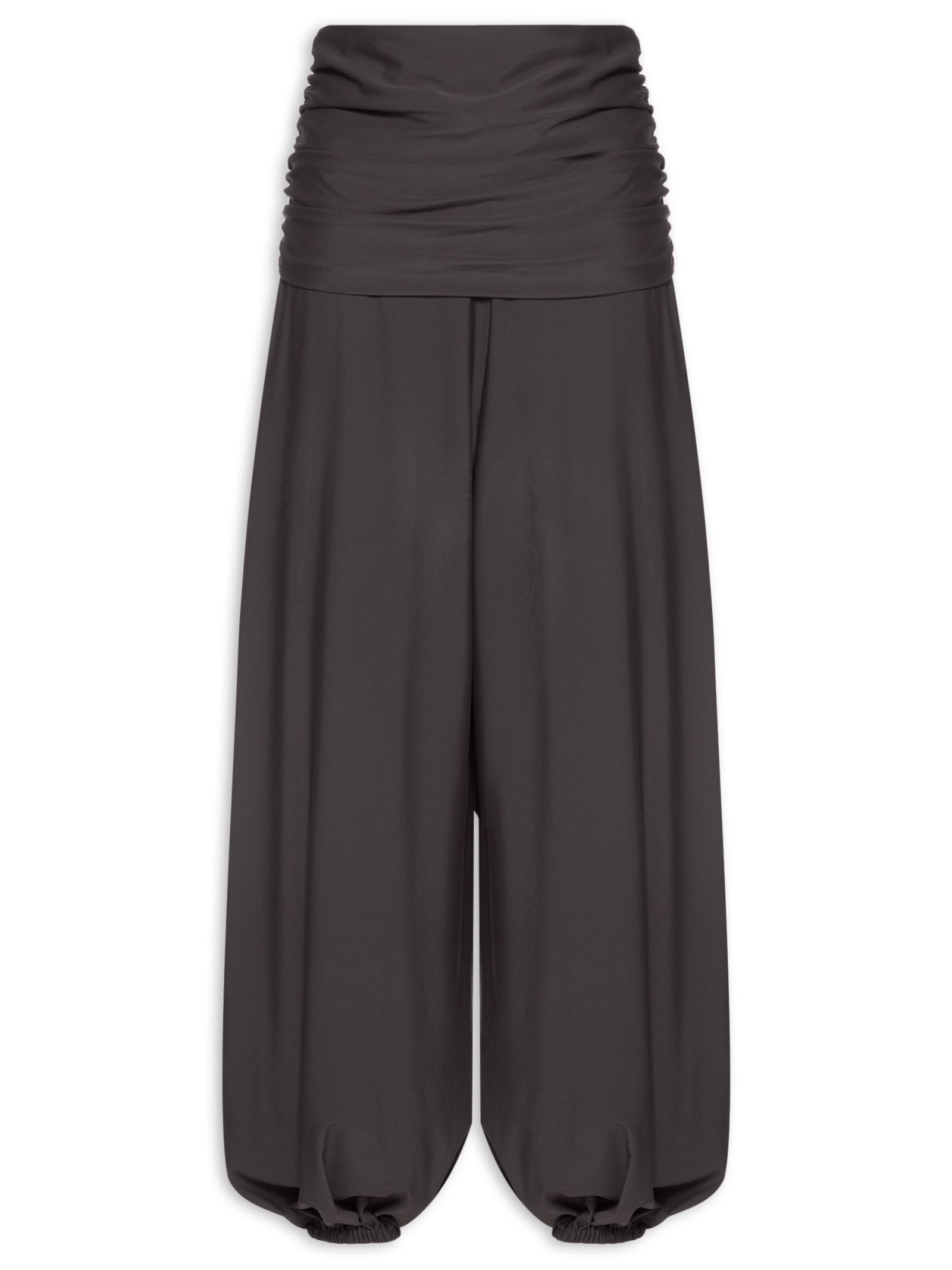 Calça Feminina Ampla De Malha Marrom Lança Perfume