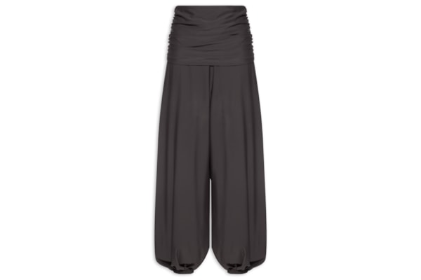 Calça Feminina Ampla De Malha - Marrom