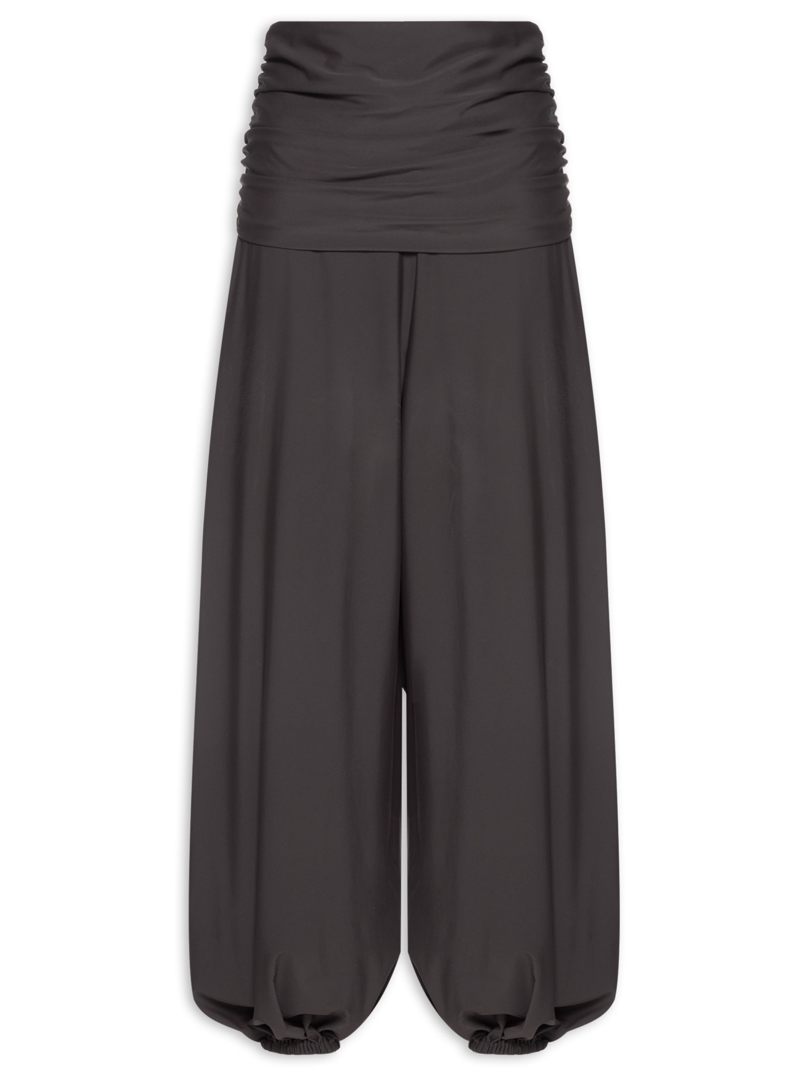 Calça Feminina Ampla De Malha Marrom Lança Perfume