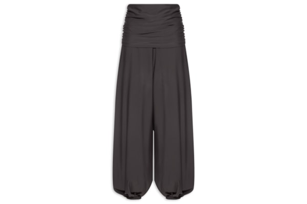 Calça Feminina Ampla De Malha - Marrom