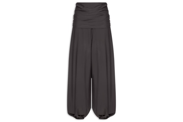 Calça Feminina Ampla De Malha - Marrom