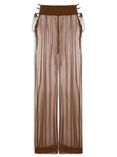 Calça Feminina Ampla Marrom Resort – Marrom