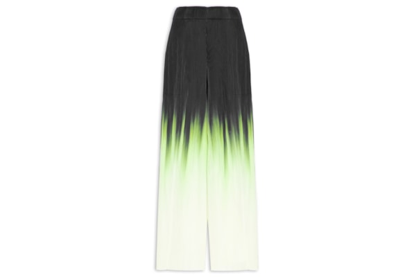 Calça Feminina Ampla Plisse Blurred Neon - Preto