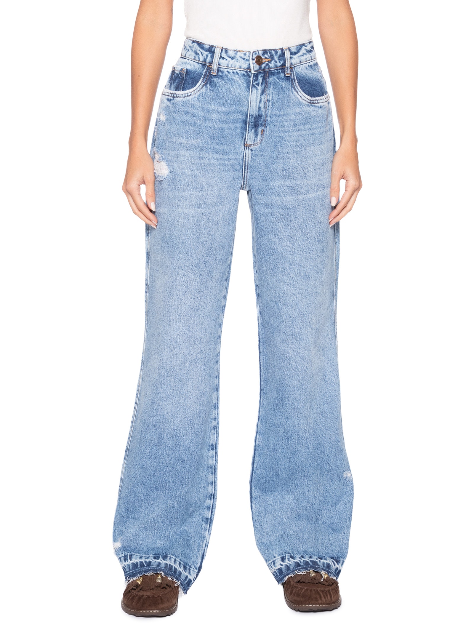 Calça Feminina Ane Azul P7 Jeans