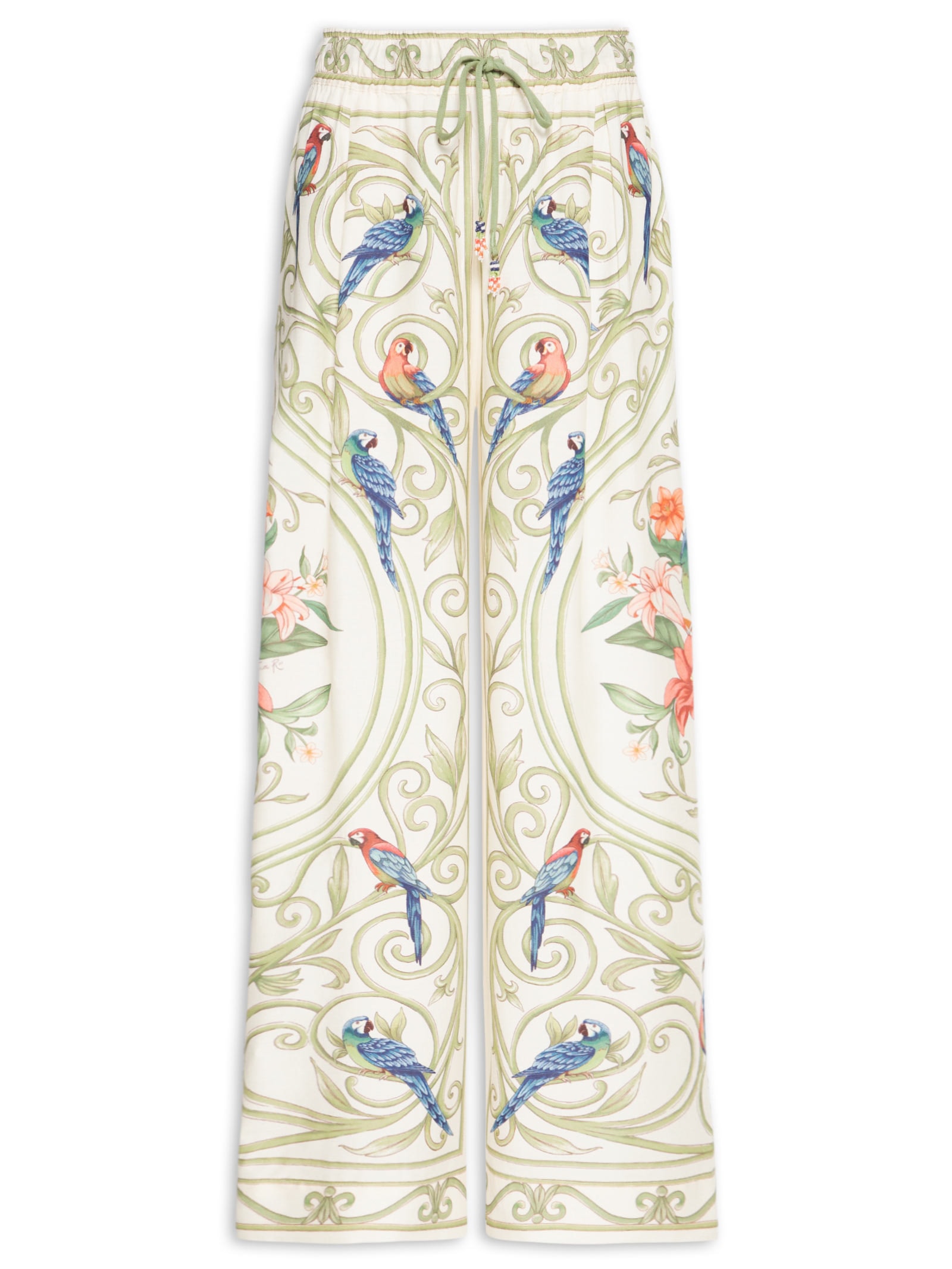Calça Feminina Arabesco Tropical Off White Farm