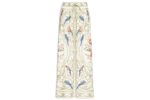 Calça Feminina Arabesco Tropical - Off White