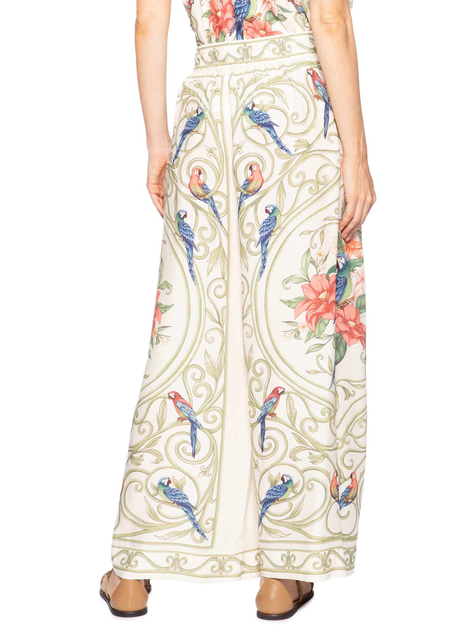 Calça Feminina Arabesco Tropical Off White Farm