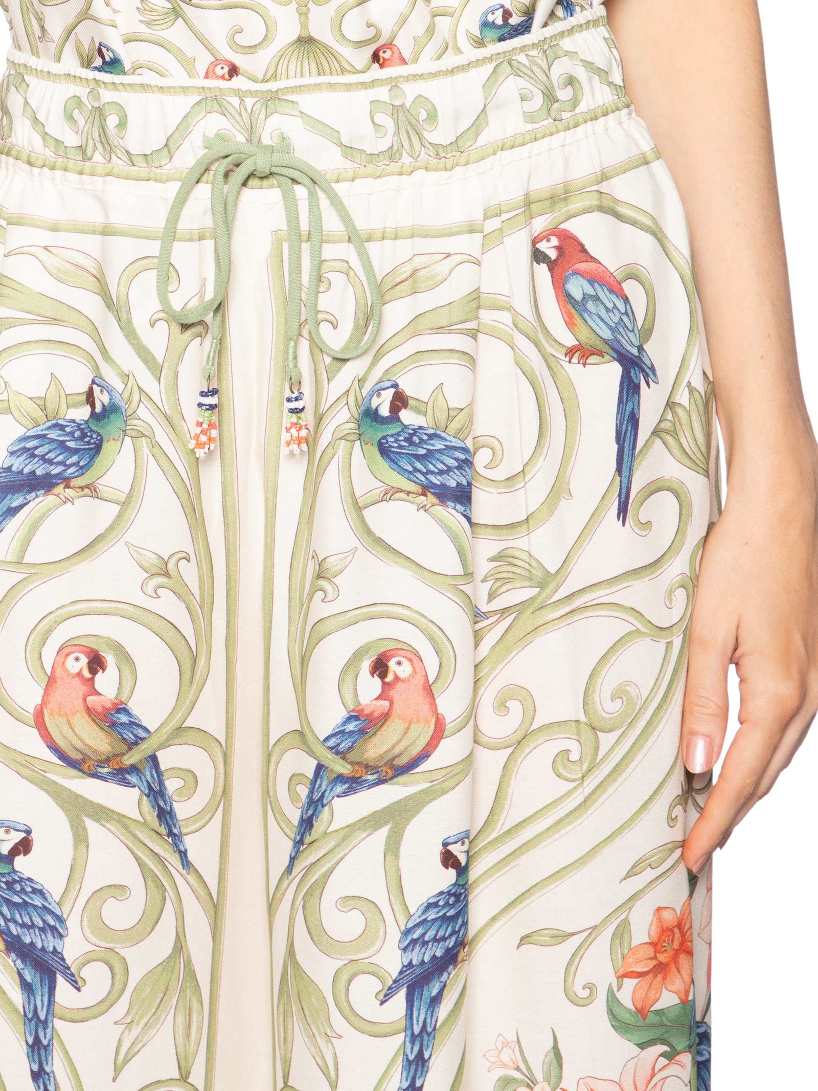 Calça Feminina Arabesco Tropical Off White Farm