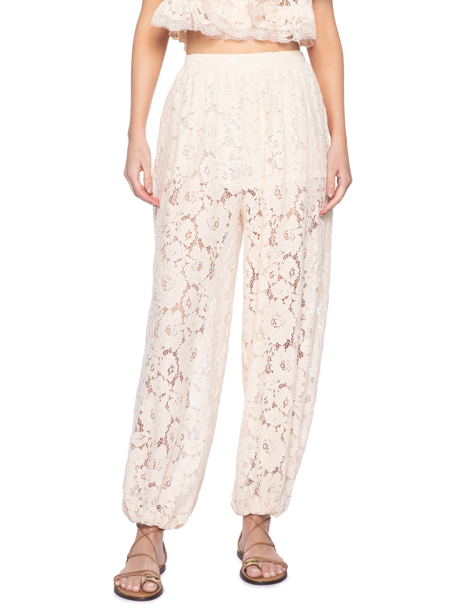 Calça Feminina Artesanal Aladim Bege Farm
