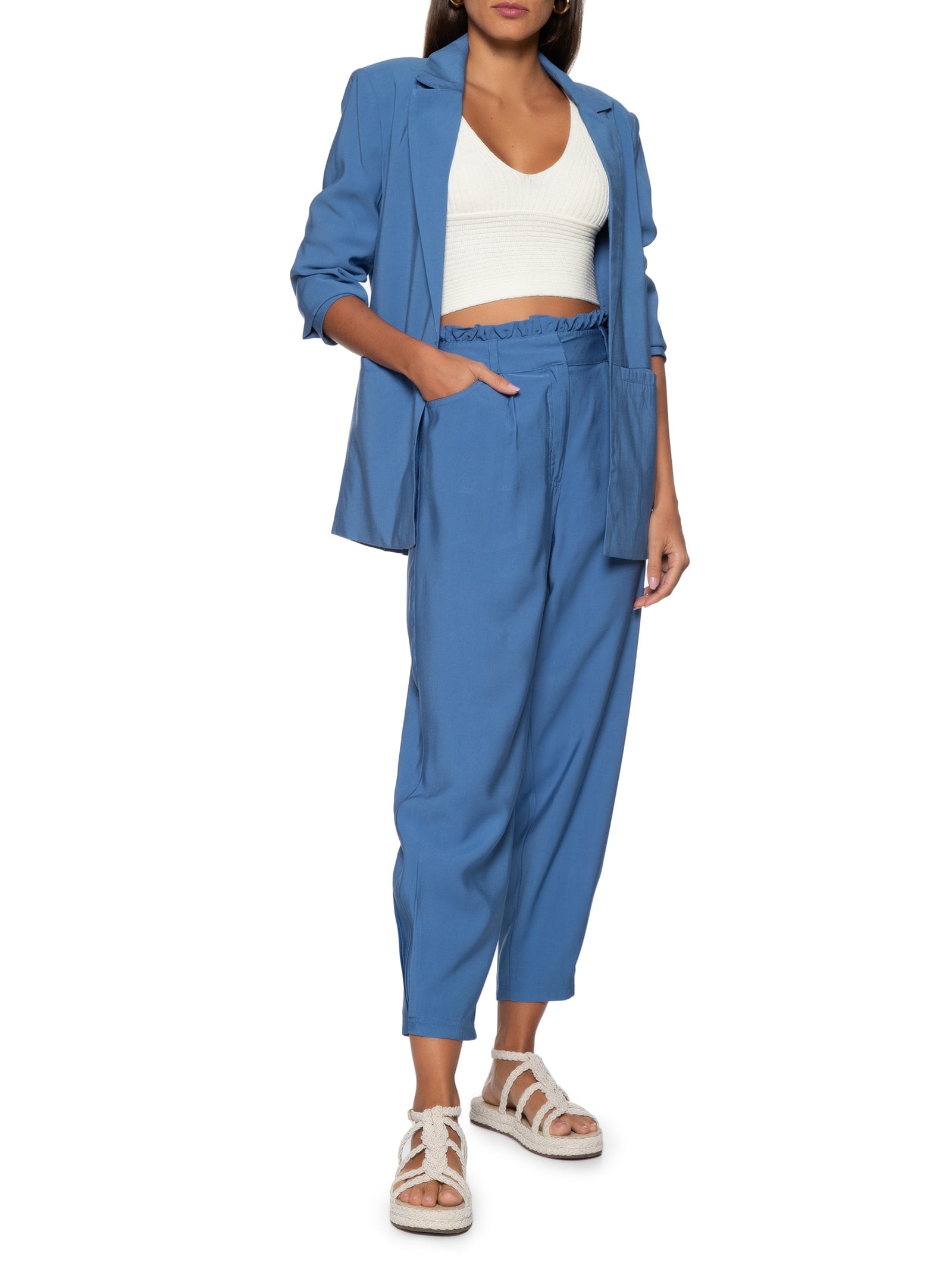 Calça Feminina Azul Dzarm