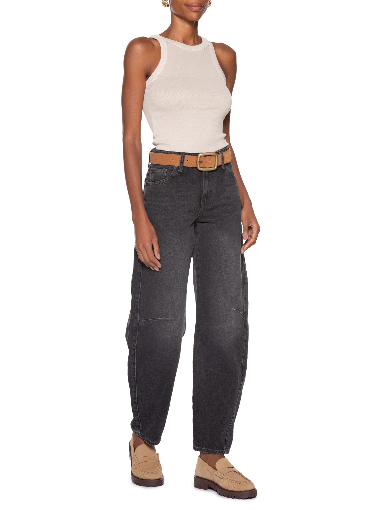 Calça Feminina Baggy Dad Barrel Preto Levi's