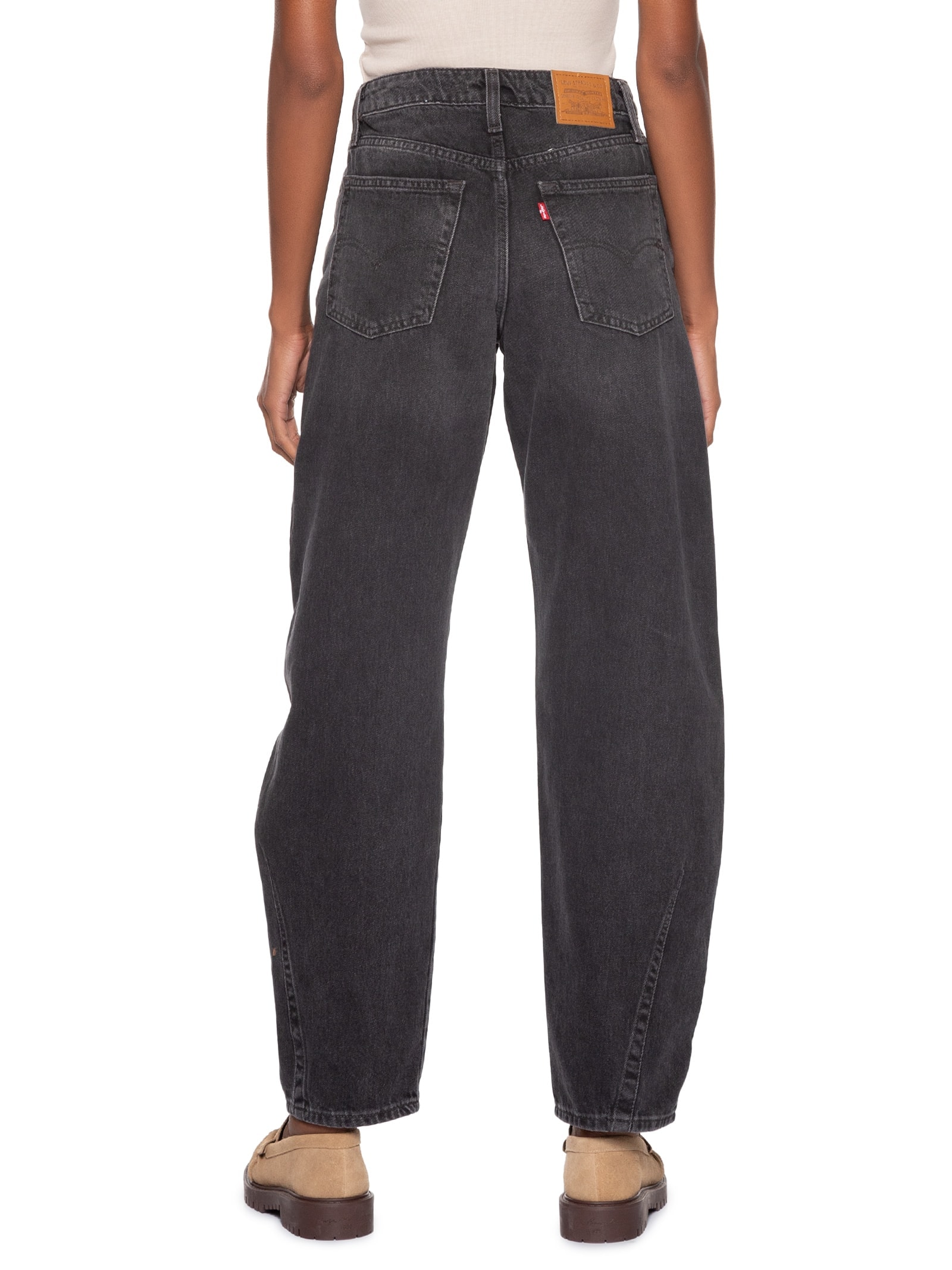 Calça Feminina Baggy Dad Barrel Preto Levi's