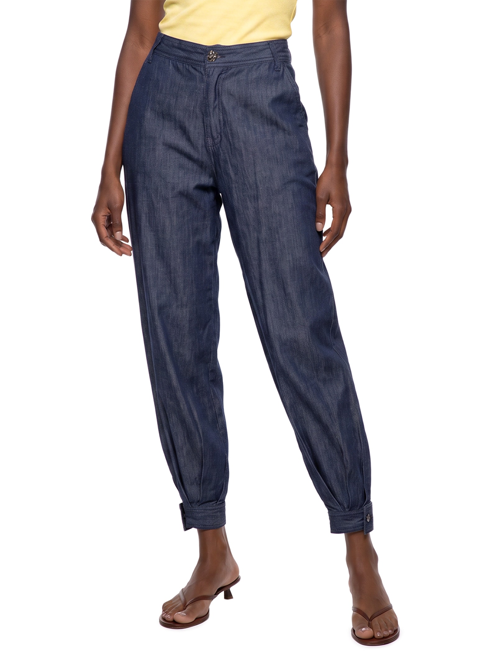 Calça Feminina Baggy Jeans Azul Lez A Lez
