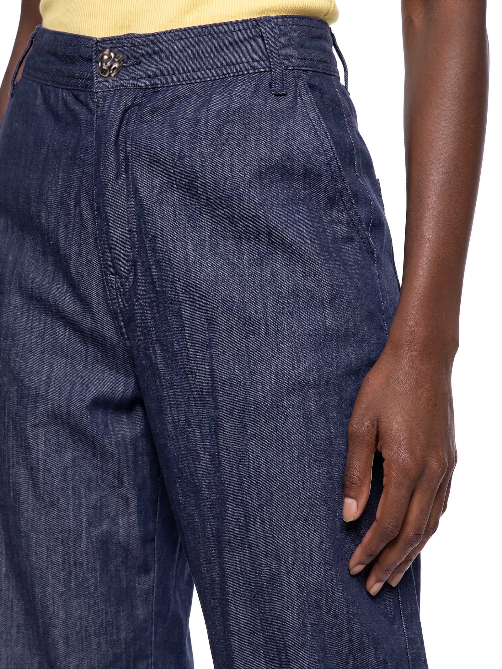 Calça Feminina Baggy Jeans Azul Lez A Lez