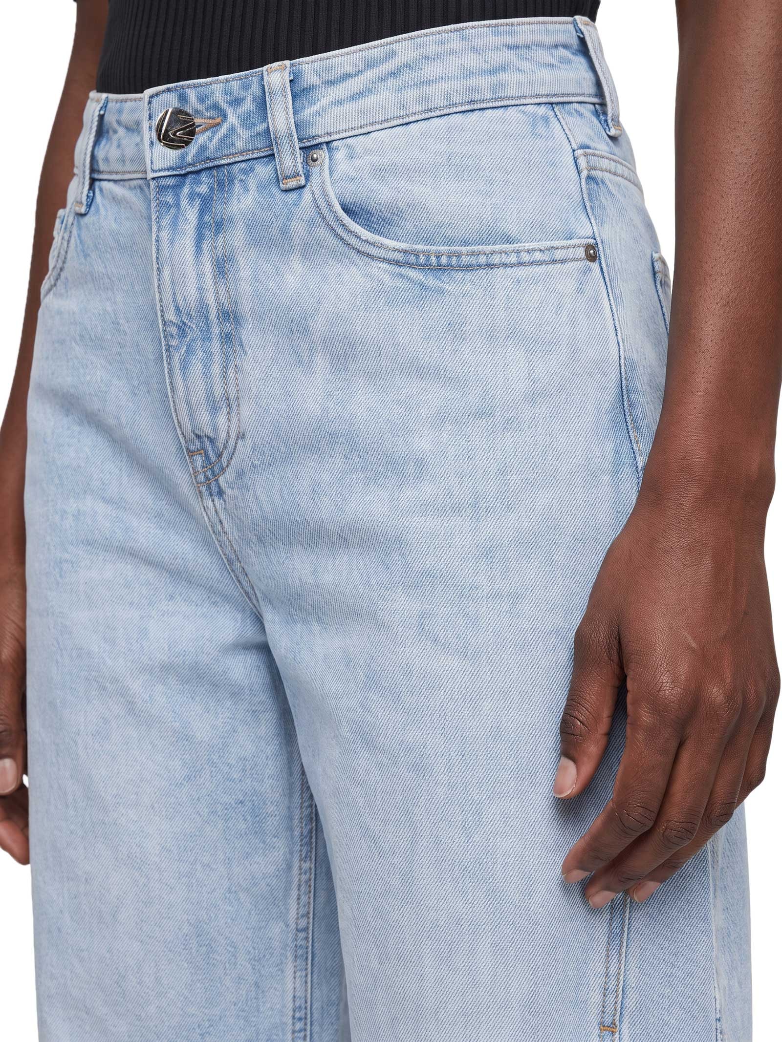 Calça Feminina Baggy Jeans  Azul Lez A Lez