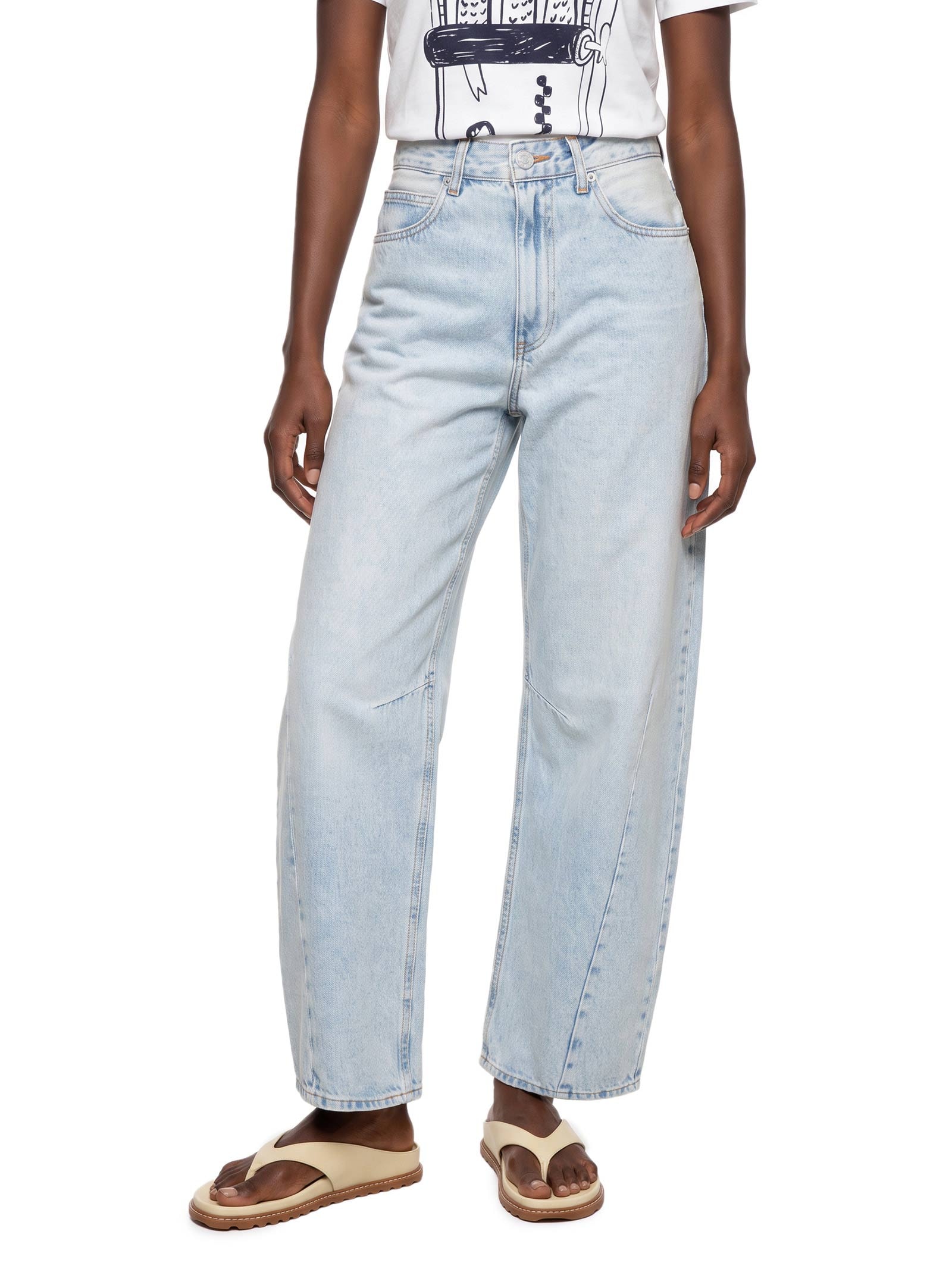Calça Feminina Baggy Jeans Azul Hering