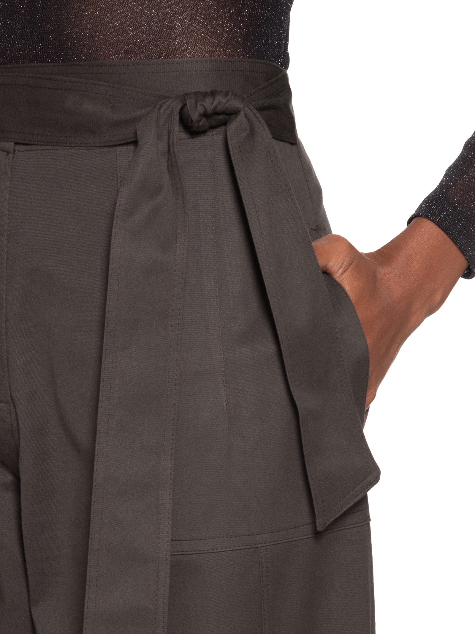Calça Feminina Ballon Amarração Marrom Animale Jeans