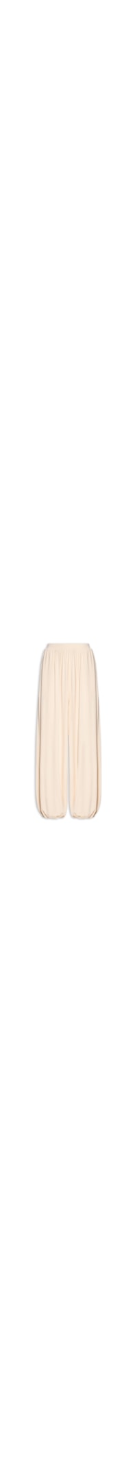 Calça Feminina Ballon Cintura Alta De Malha Leve - Bege