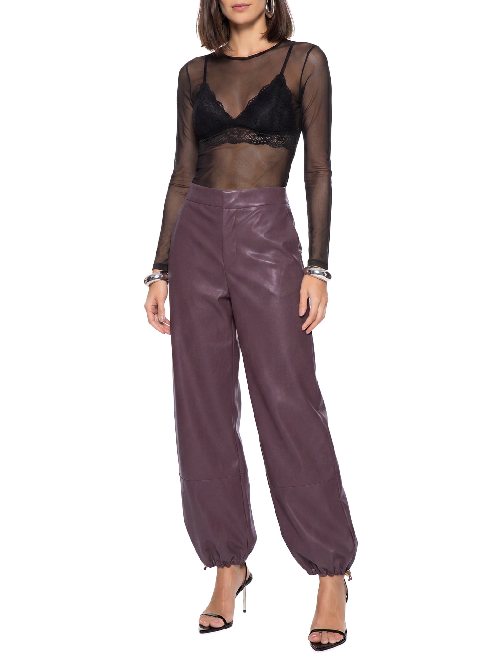 Calça Feminina Ballon Cintura Média Vermelho Lança Perfume