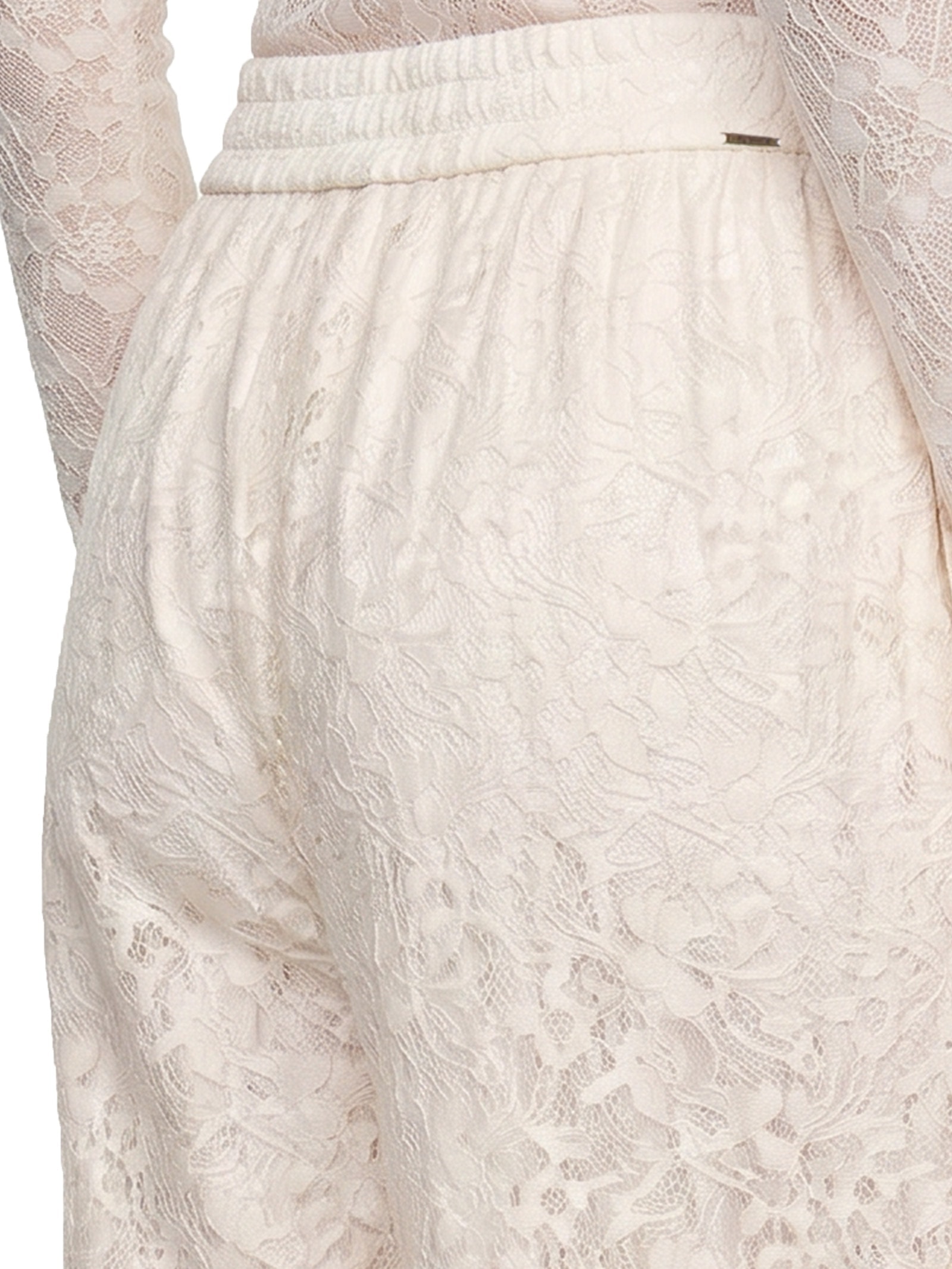 Calça Feminina Ballon em Renda Off White My Favorite