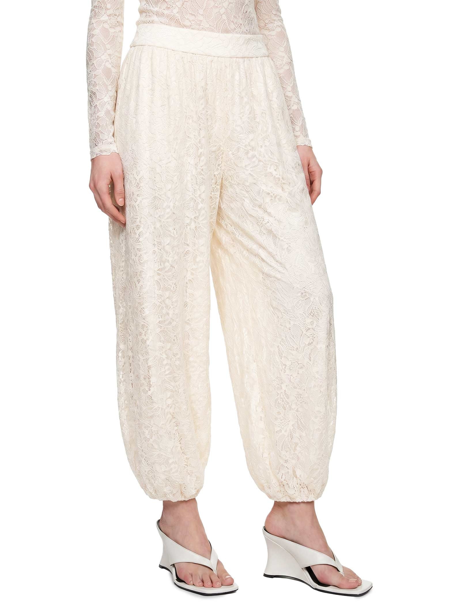 Calça Feminina Ballon em Renda Off White My Favorite