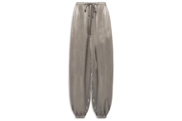 Calça Feminina Balloon Acetinada - Cinza