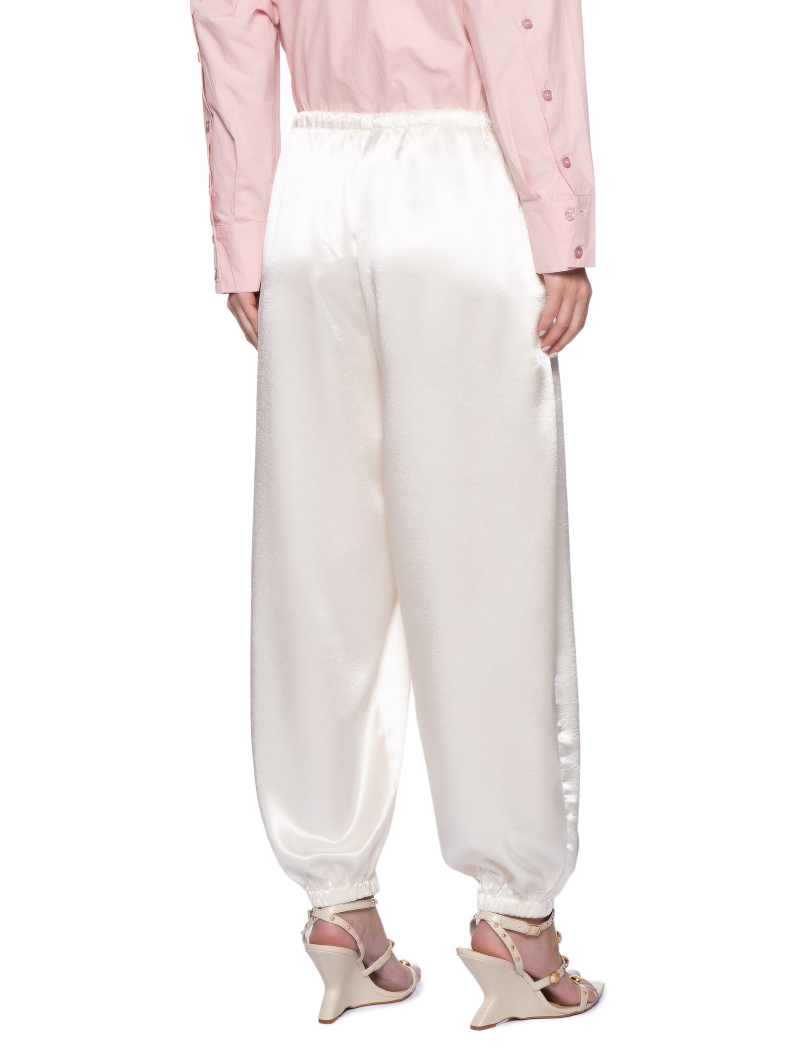 Calça Feminina Balloon Acetinada Off White Market 33