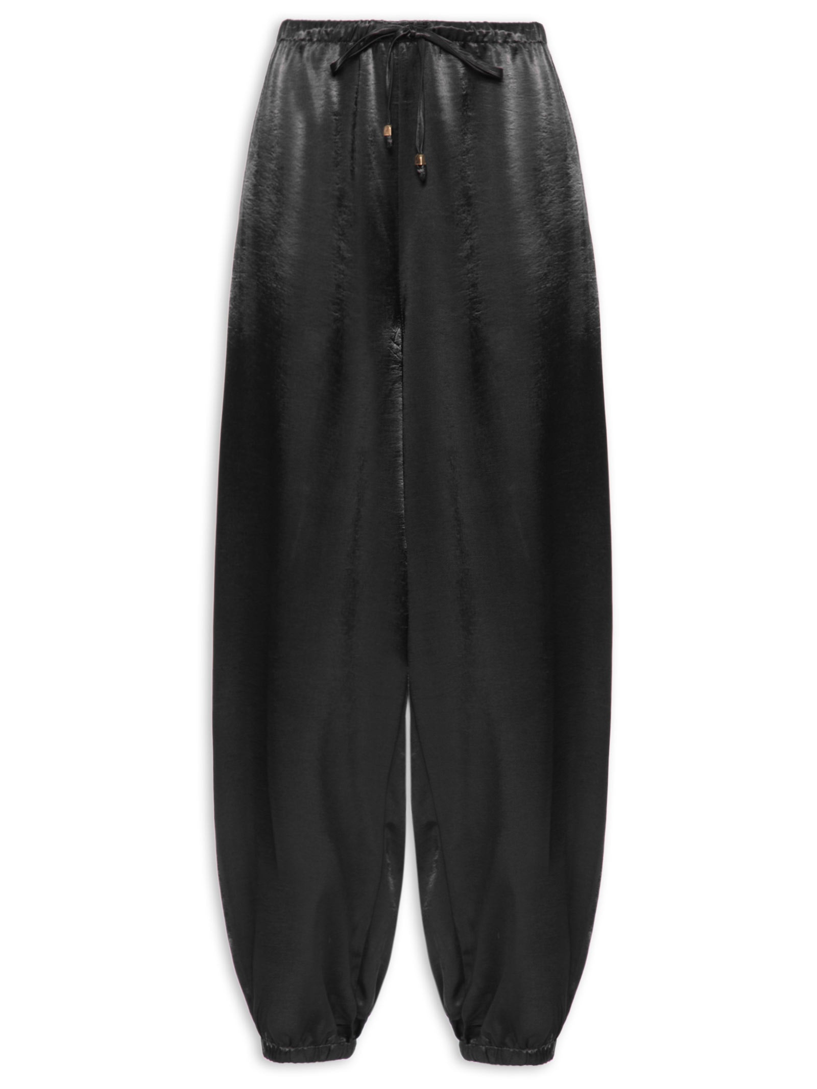 Calça Feminina Balloon Acetinada Preto Market 33