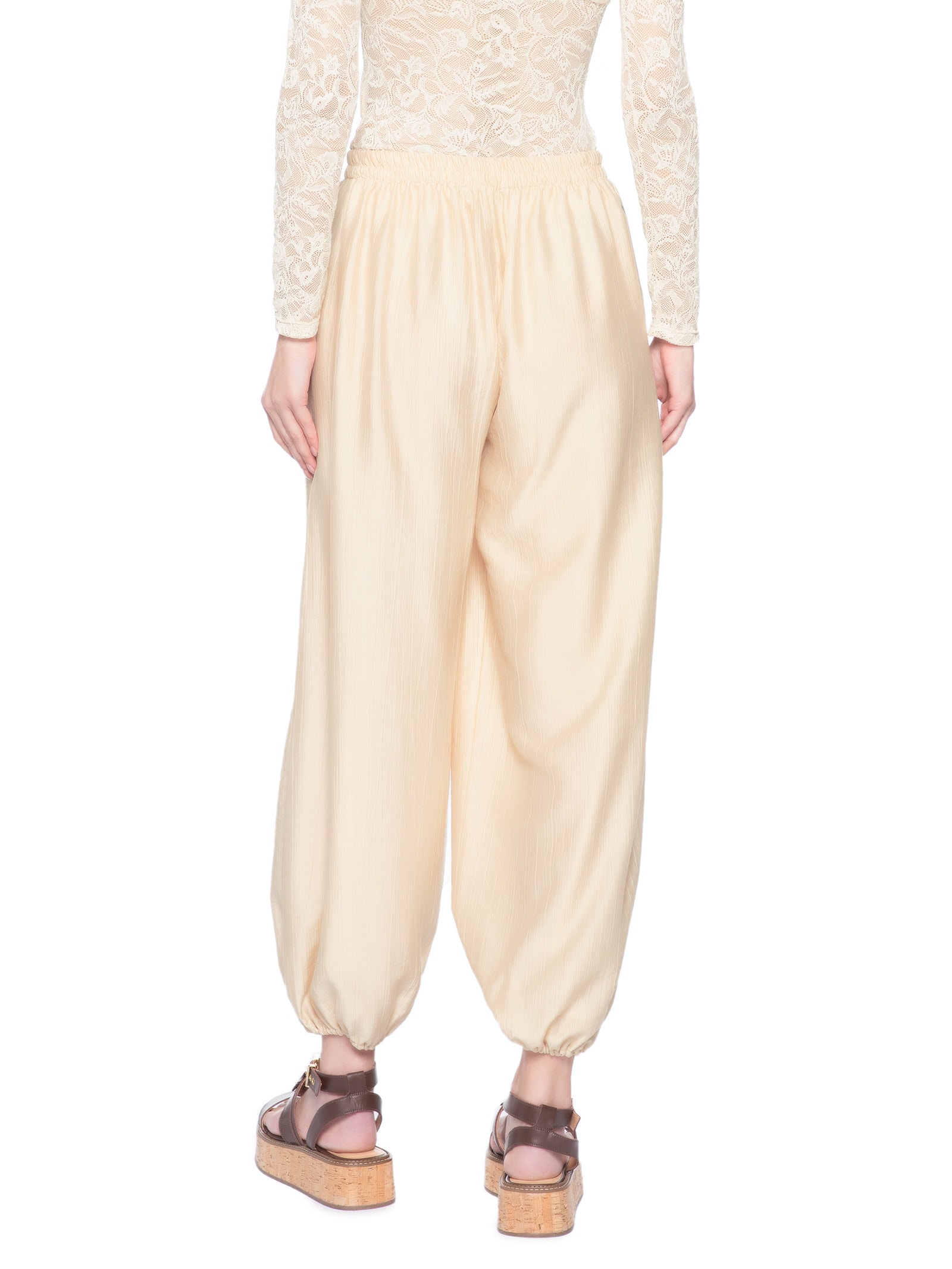 Calça Feminina Balloon Bege Animale Jeans