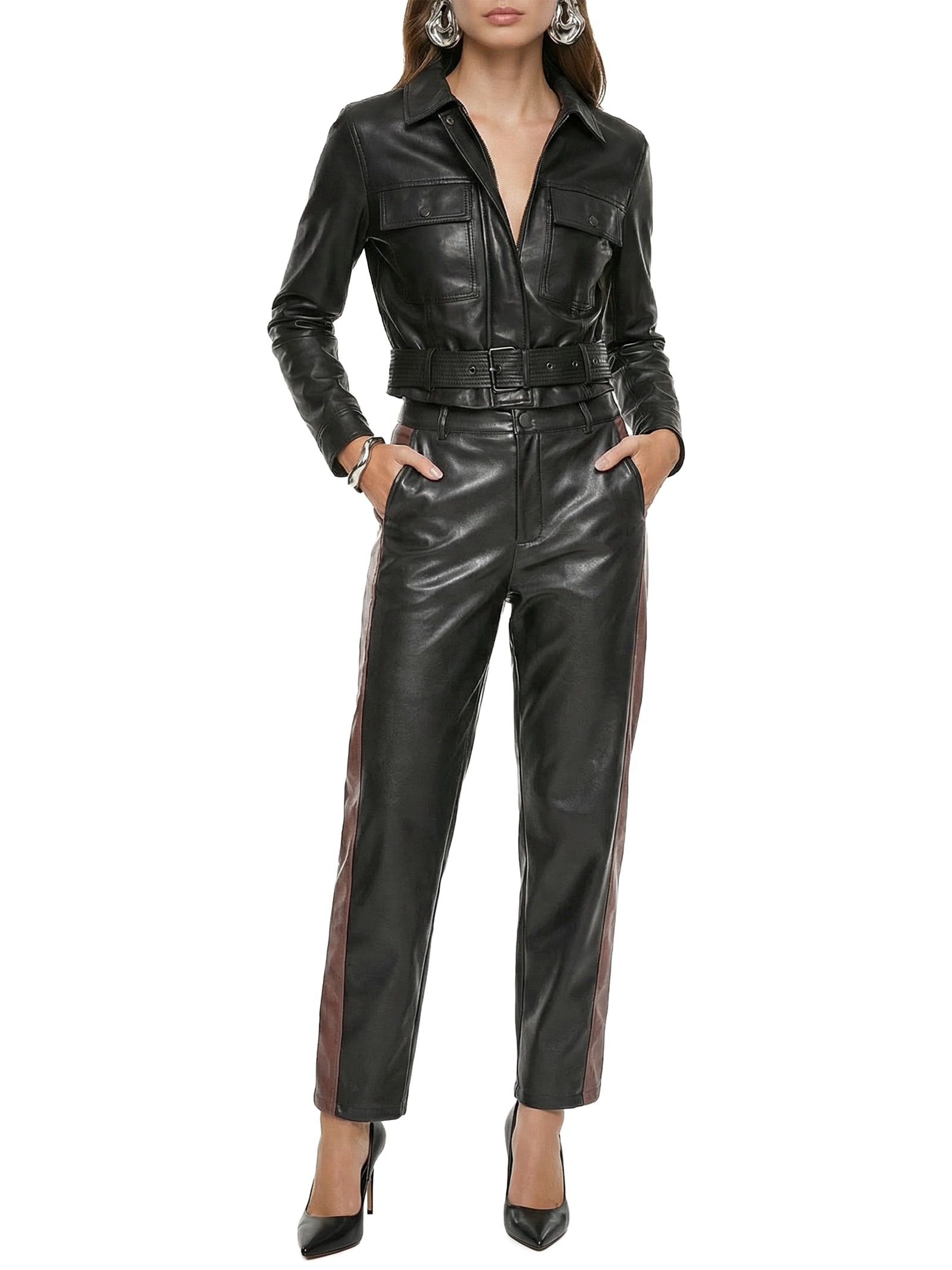 Calça Feminina Balloon Bicolor Preto My Favorite