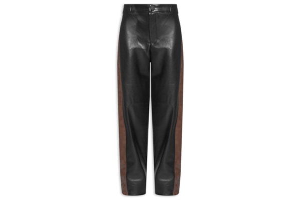 Calça Feminina Balloon Bicolor - Preto