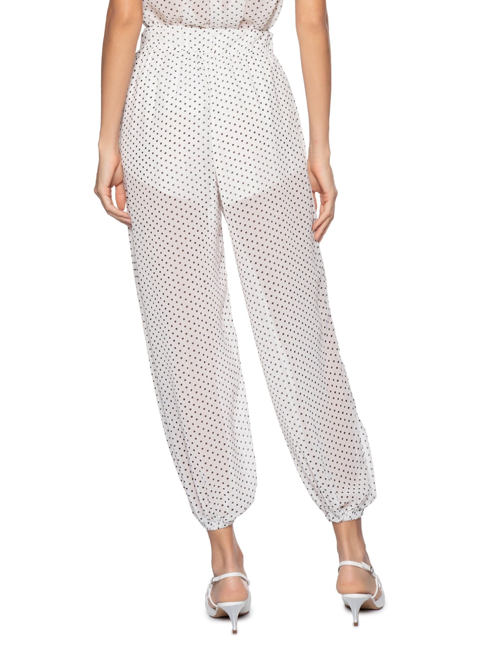 Calça Feminina Balloon Cintura Alta Off White '2Essential