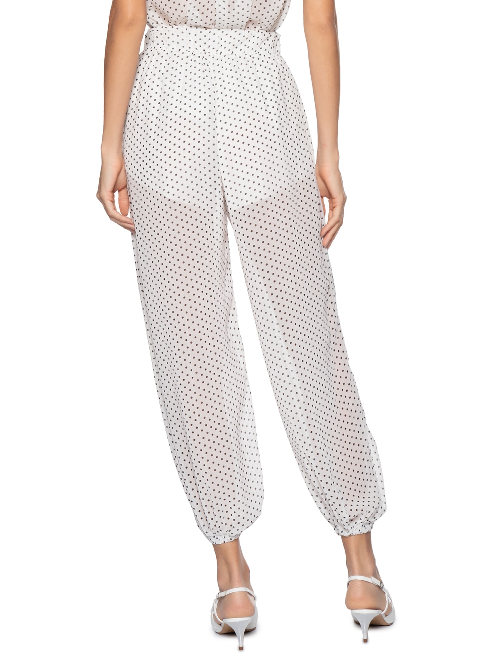 Calça Feminina Balloon Cintura Alta Off White '2Essential