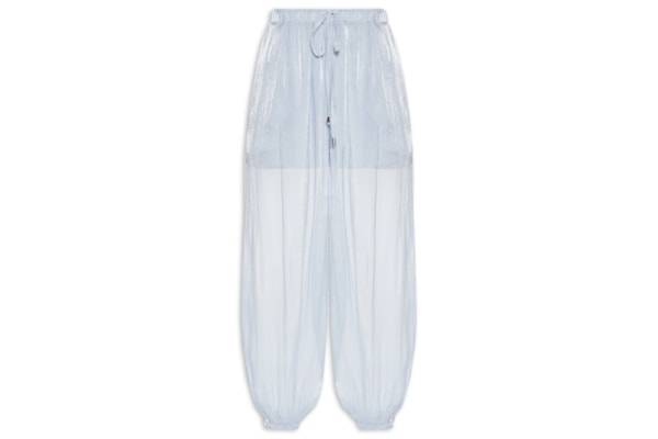 Calça Feminina Balloon Com Fecho De Amarração - Azul